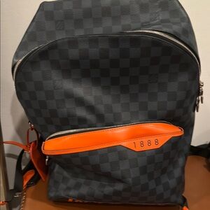 Louis Vuitton Black and Orange Modern Backpack